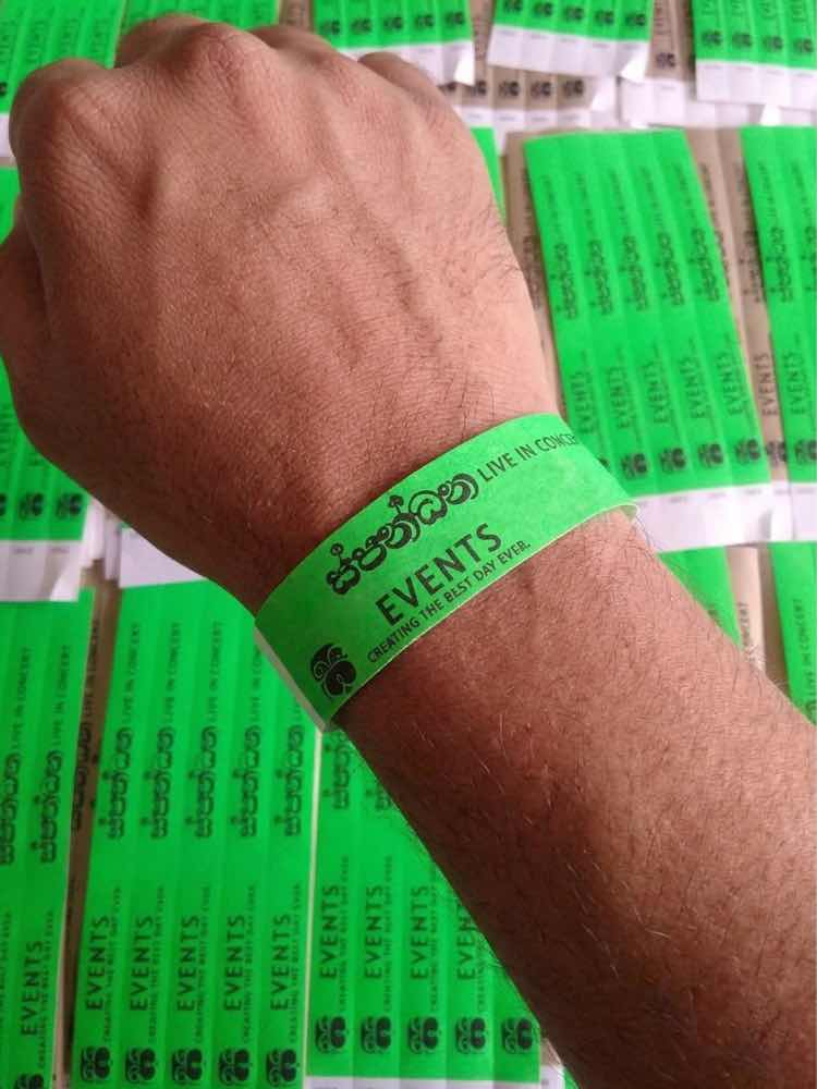 Tyvek waterproof printed wristband