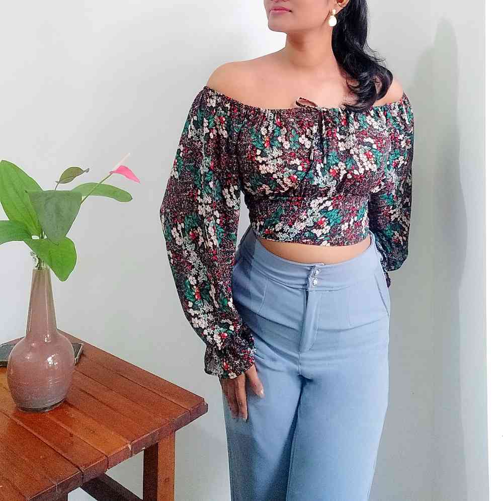 Aurora drape crop top collection