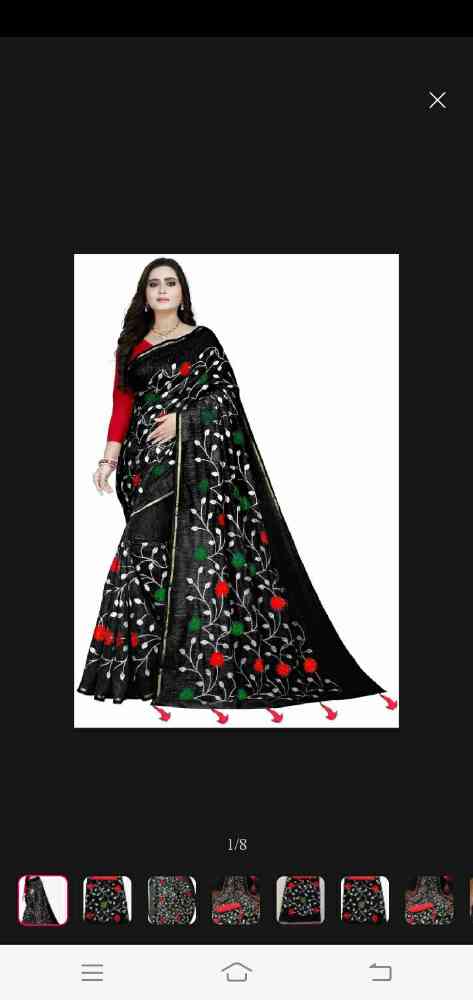 Embroider cotton sari