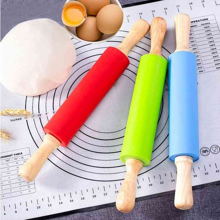 Wooden silicone roller