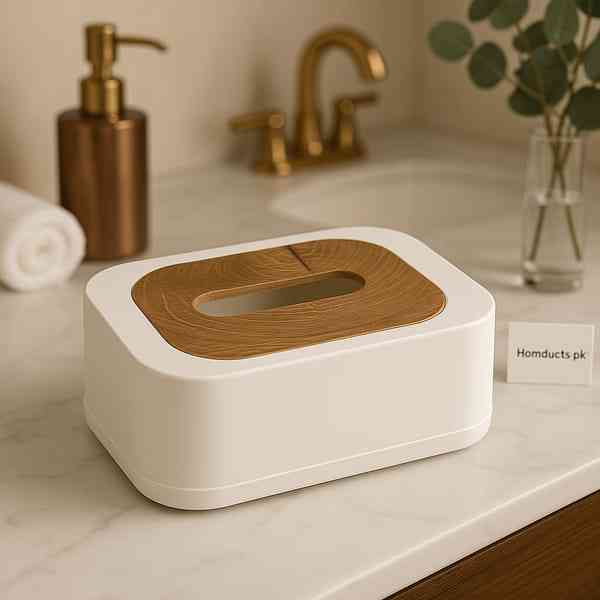 Tissue box plastic and wooden
