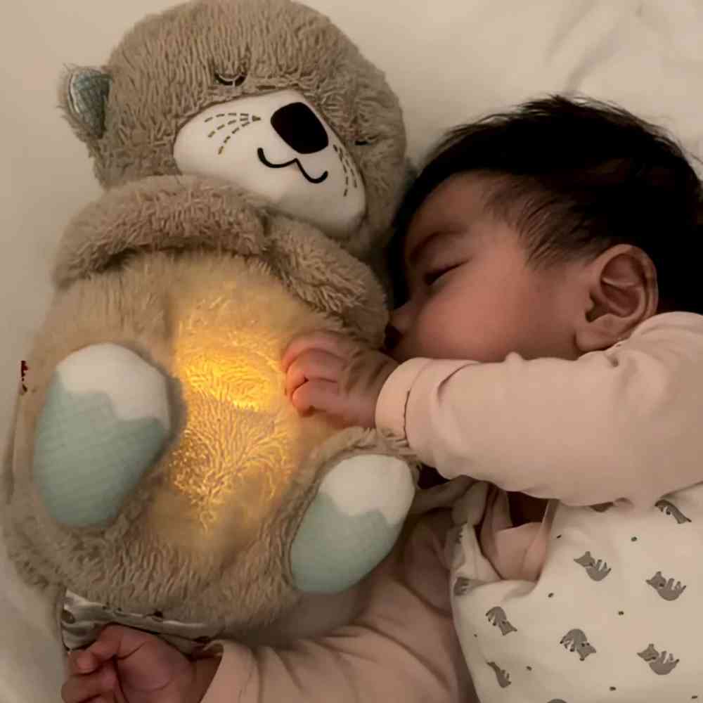 Plush breathing teddy bear