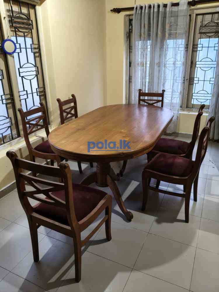 Used teak dining table & chairs full set - photo 1