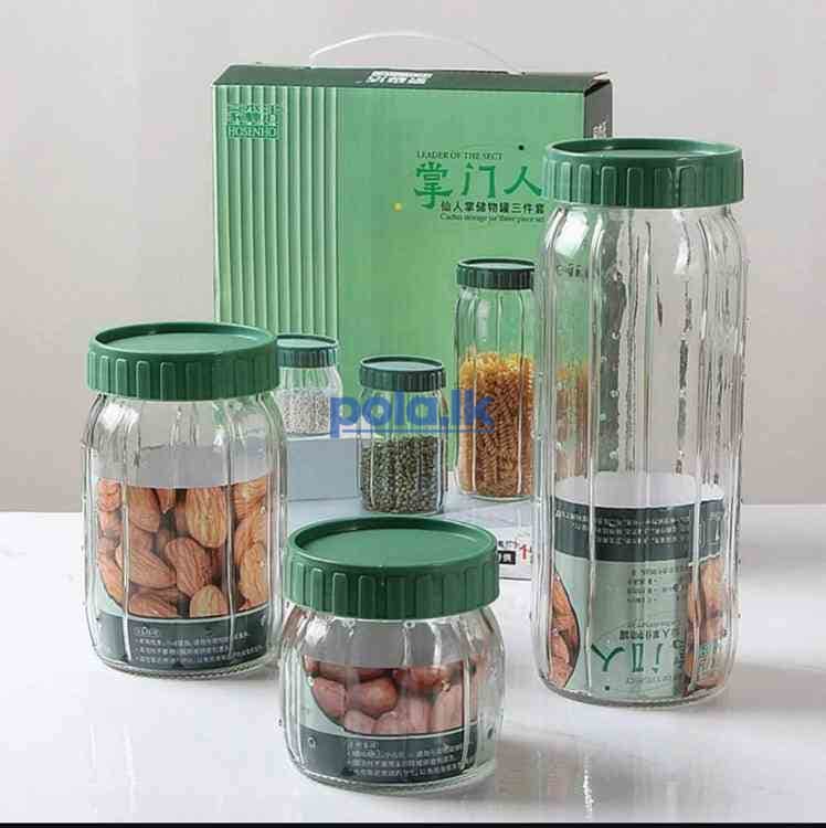 3 Pcs cactus storage jar set - photo 1