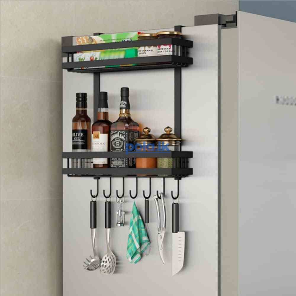 2 Tier metal refrigerator side storage organizer - photo 2