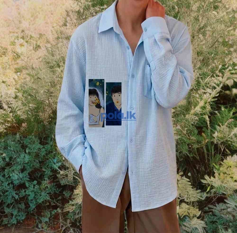 Double cotton light blue shirt collection - photo 10