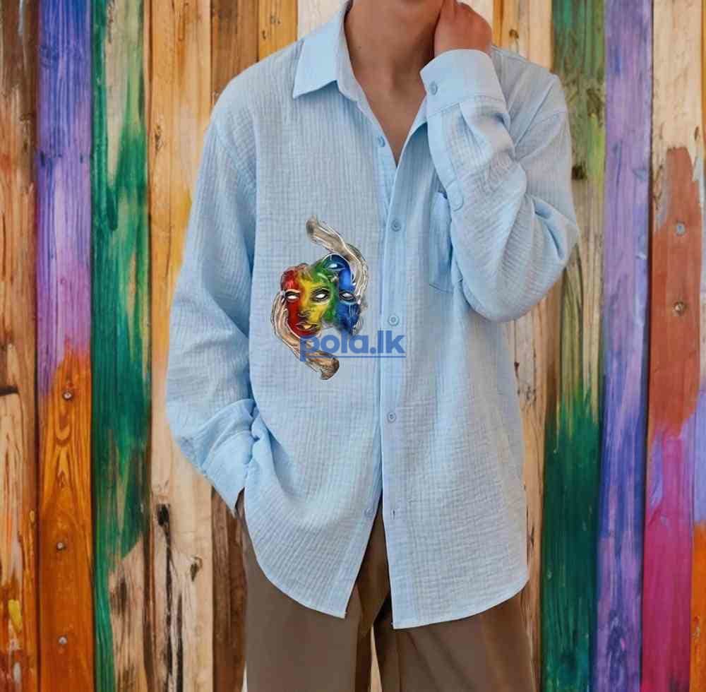 Double cotton light blue shirt collection - photo 8