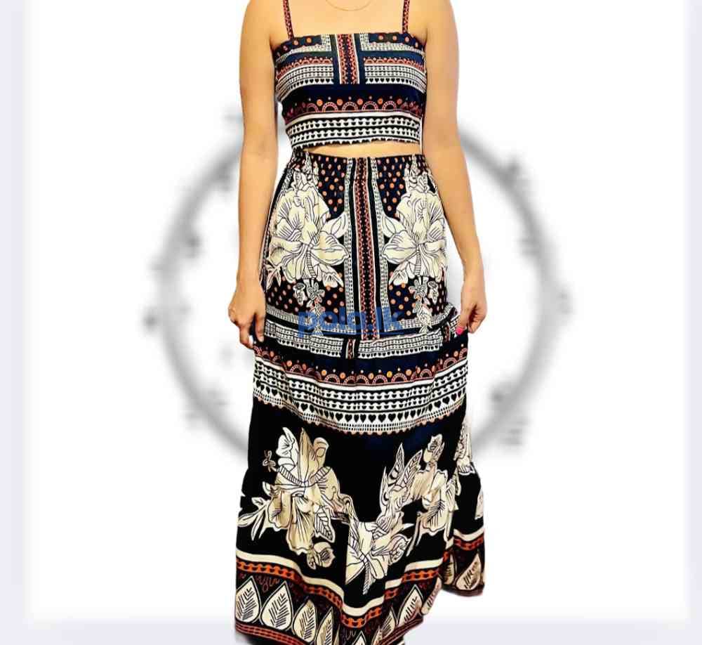 Long skirt and crop top - photo 1