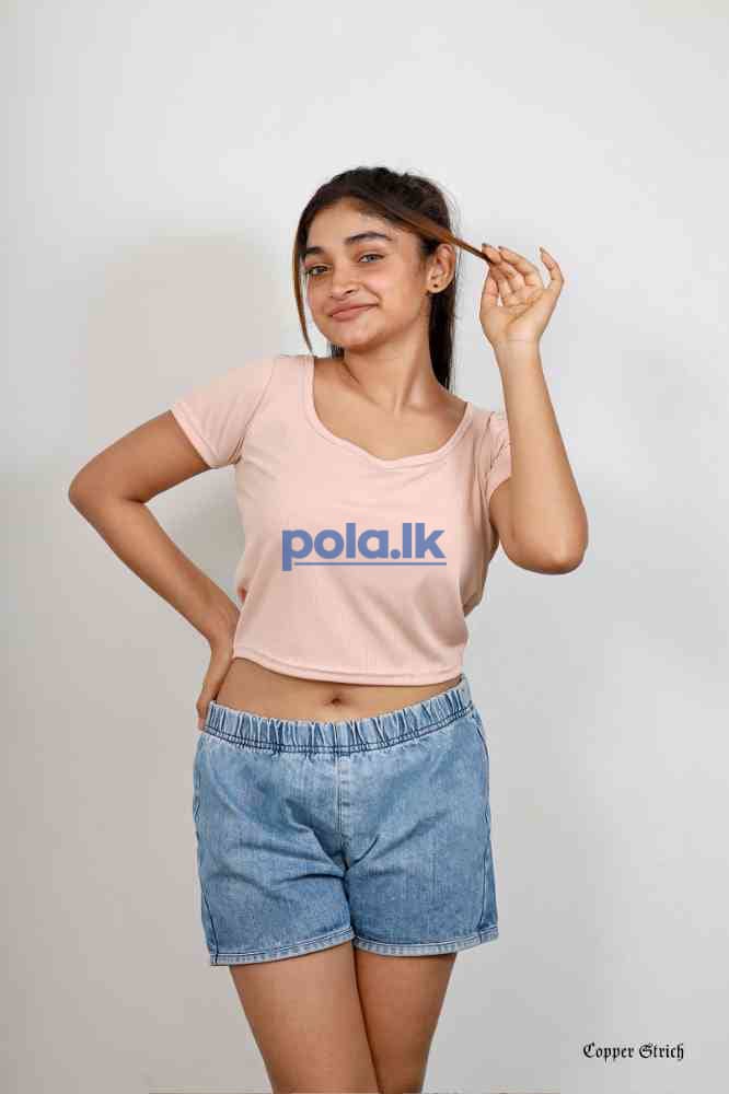 Rib knit crop top - photo 8