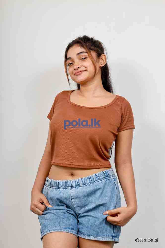 Rib knit crop top - photo 2