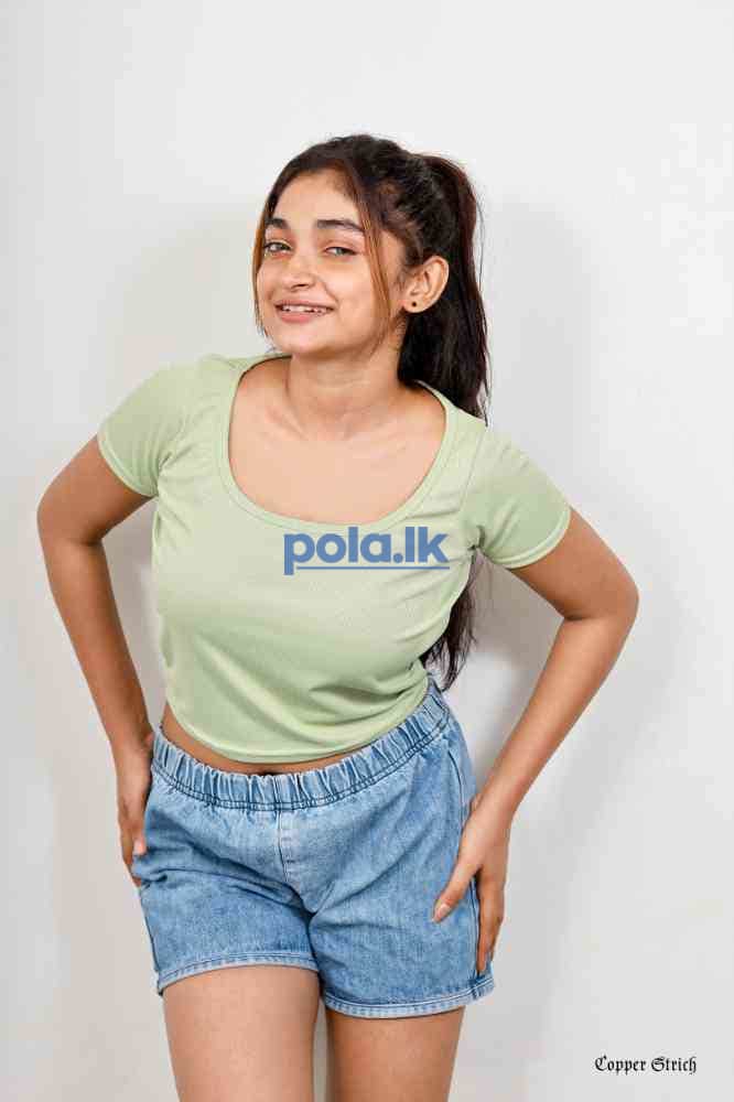 Rib knit crop top - photo 4