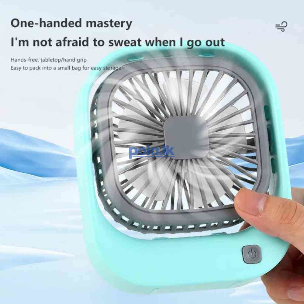 Portable square USB rechargeable mini desk fan - photo 5