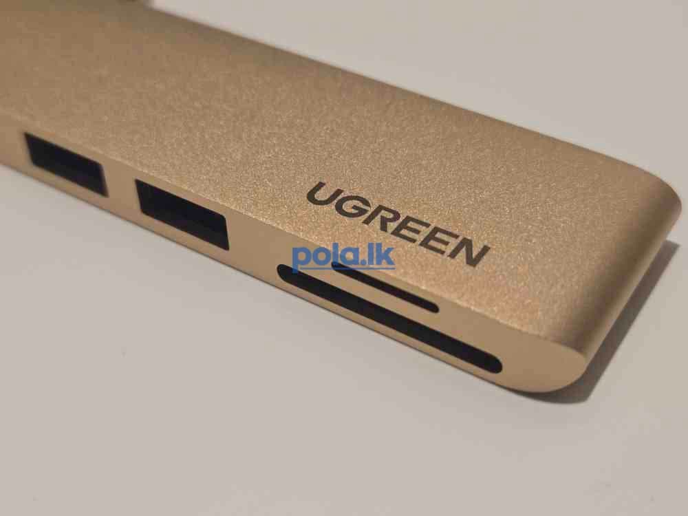 Ugreen 6-in-1 dual USB-C hub for macbook gold - photo 2