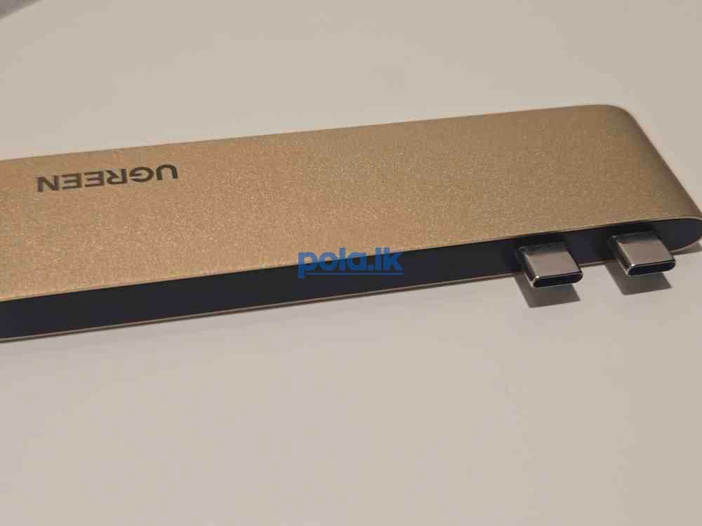 Ugreen 6-in-1 dual USB-C hub for macbook gold - photo 4
