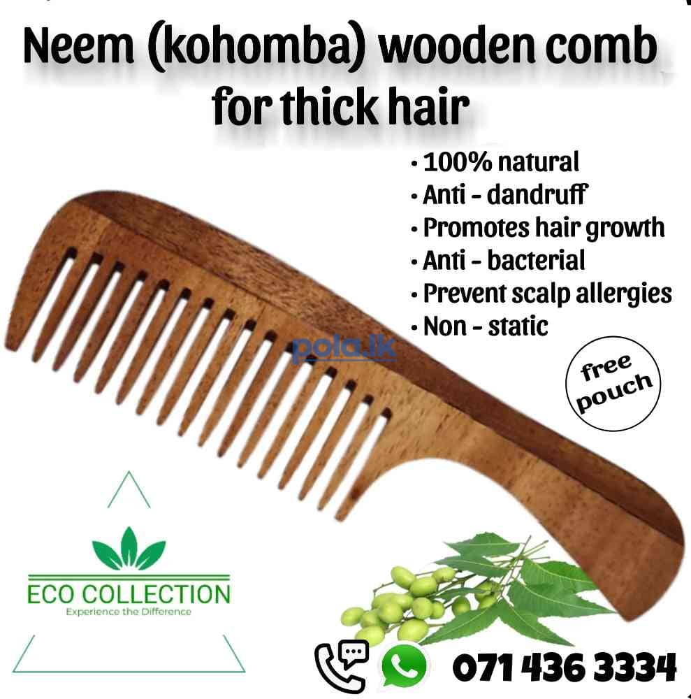 Neem wooden comb - photo 4