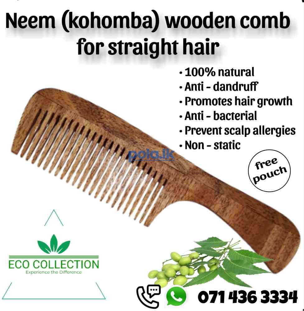 Neem wooden comb - photo 3
