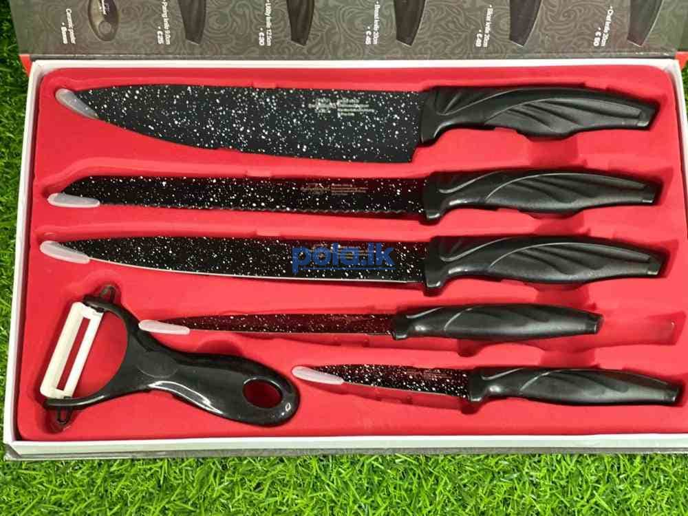 Marble clotted kitchen knife set - photo 4
