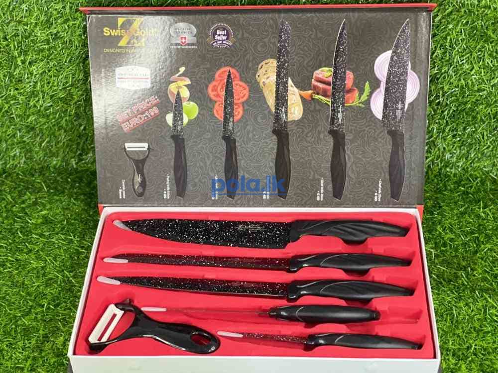 Marble clotted kitchen knife set - photo 3