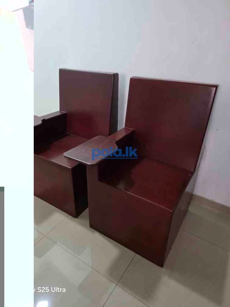 16 Wooden lecture chairs - photo 2