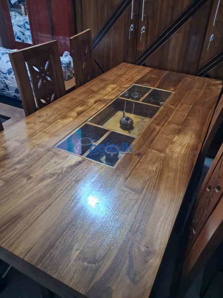 Teak dining table and chairs - photo 2