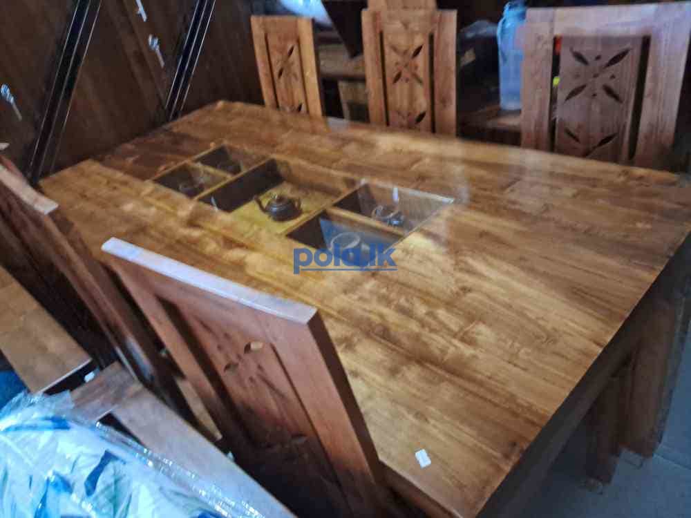 Teak dining table and chairs - photo 1