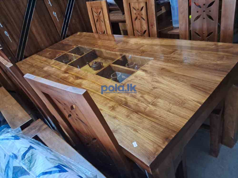 Teak dining table and chairs - photo 3