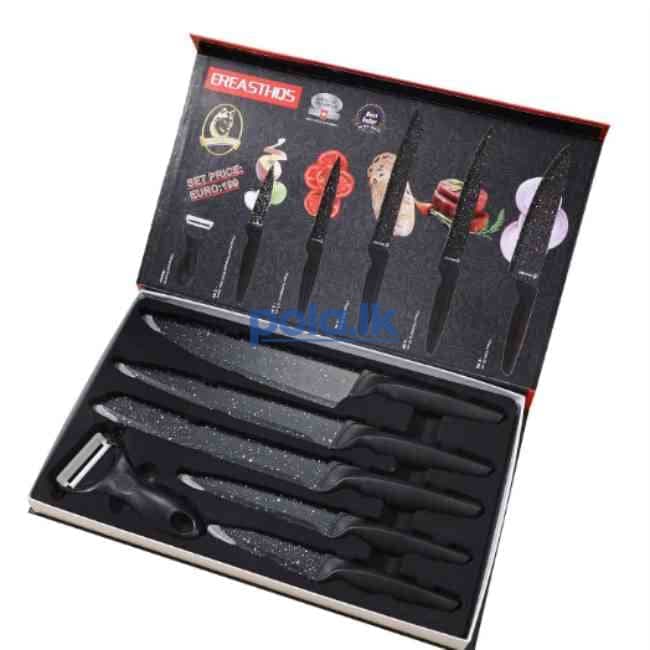 6pcs marble coated kitchen knife set - photo 3