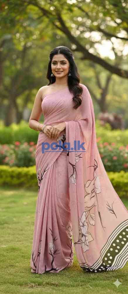 Shiffon geogette saree - photo 2