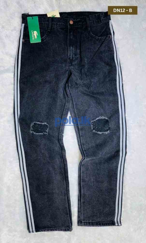 Cotton and denim trousers - photo 11