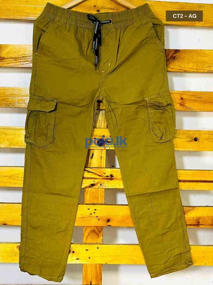 Cotton and denim trousers - photo 1