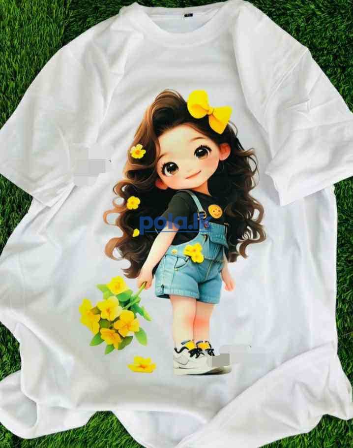 Cute cartoon girl t-shirt A3 size - photo 1
