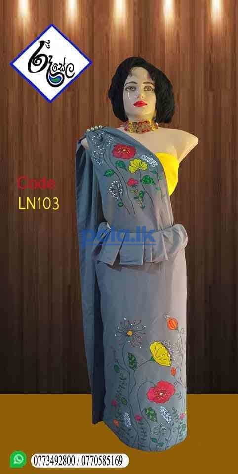 Hand painted saree - photo 10