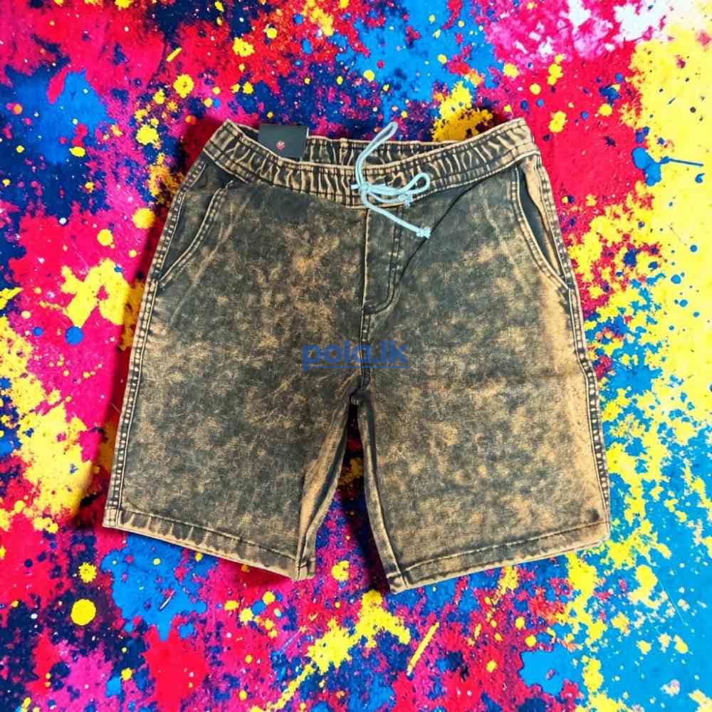 Acid wash denim shorts - photo 4