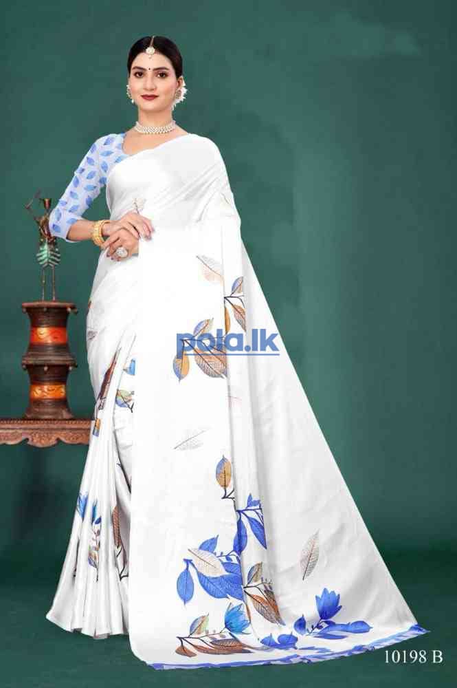 Printed silk satin saree cash on delivery - photo 1