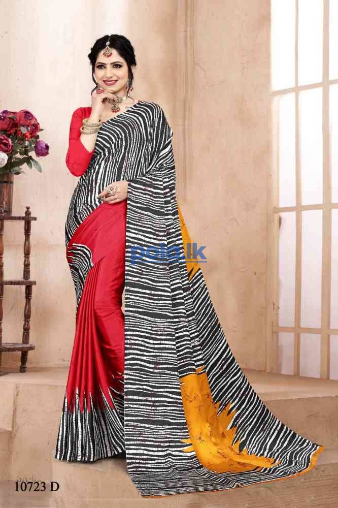 Printed silk satin saree cash on delivery - photo 7