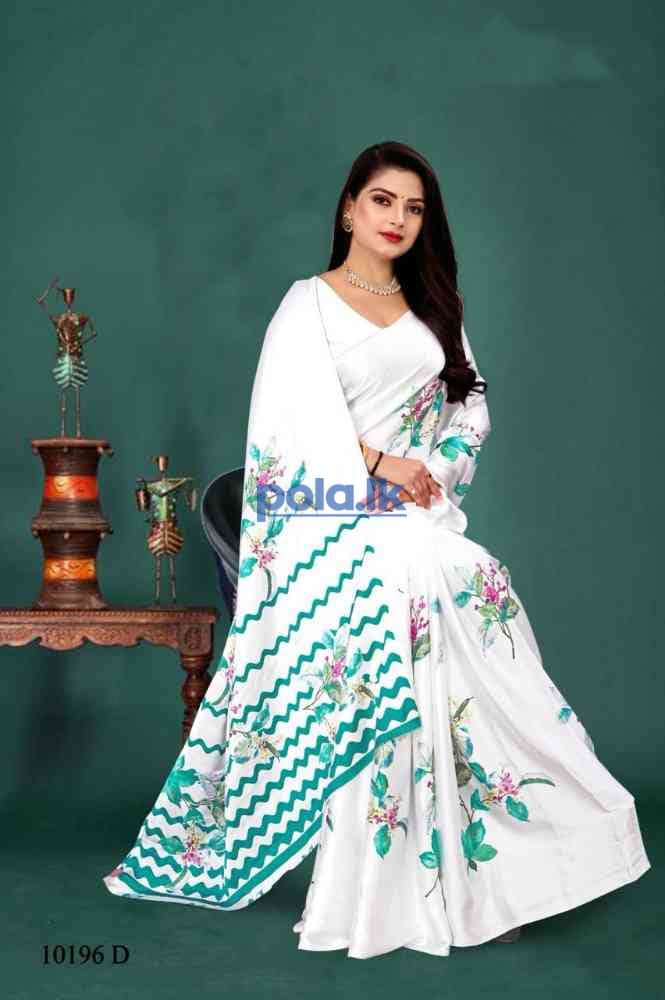 Printed silk satin saree cash on delivery - photo 19