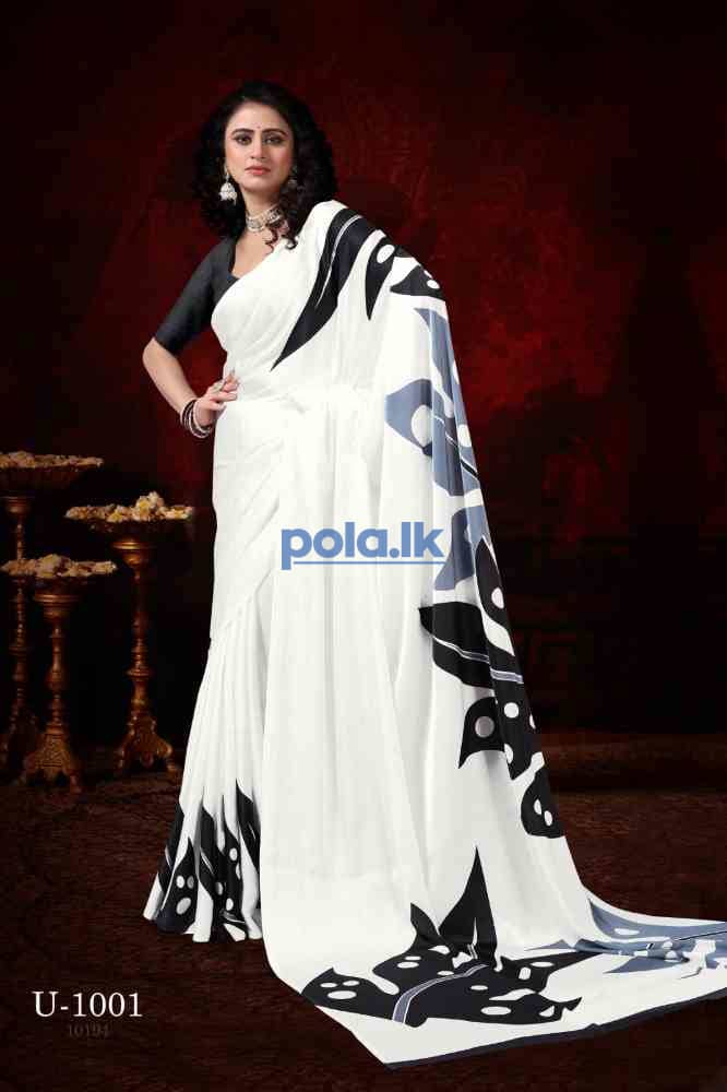 Printed silk satin saree cash on delivery - photo 6