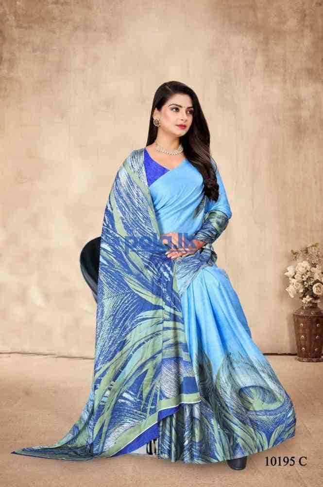 Printed silk satin saree cash on delivery - photo 9