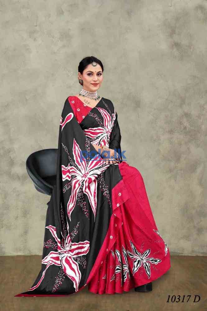 Printed silk satin saree cash on delivery - photo 15
