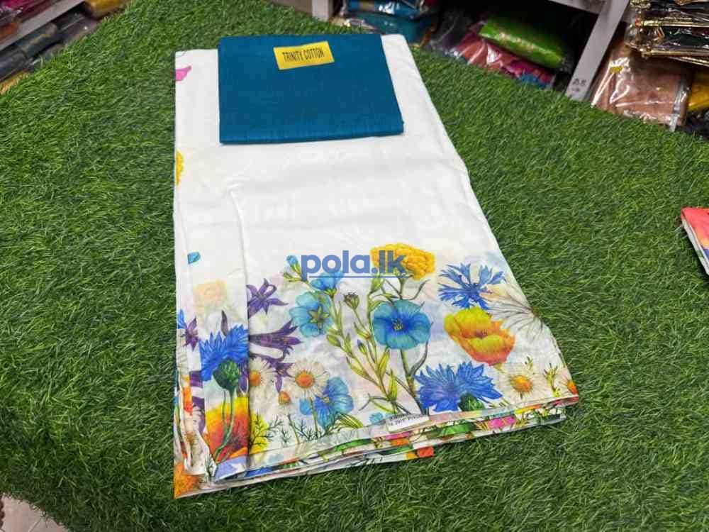 Digital floral print saree - photo 6