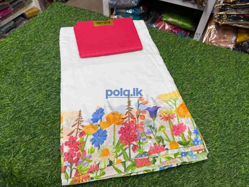 Digital floral print saree - photo 8