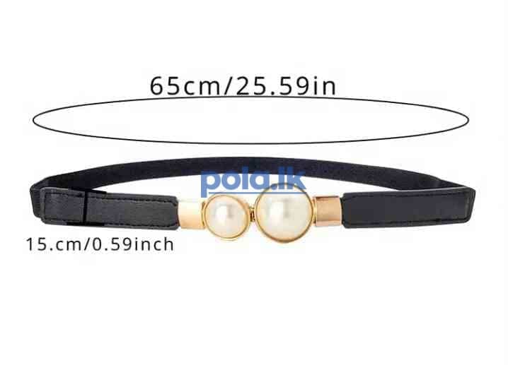 Elegant women’s double pearl belt - photo 4
