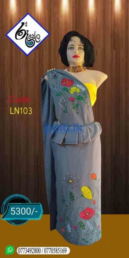 Hand painted cotton sarees - photo 4