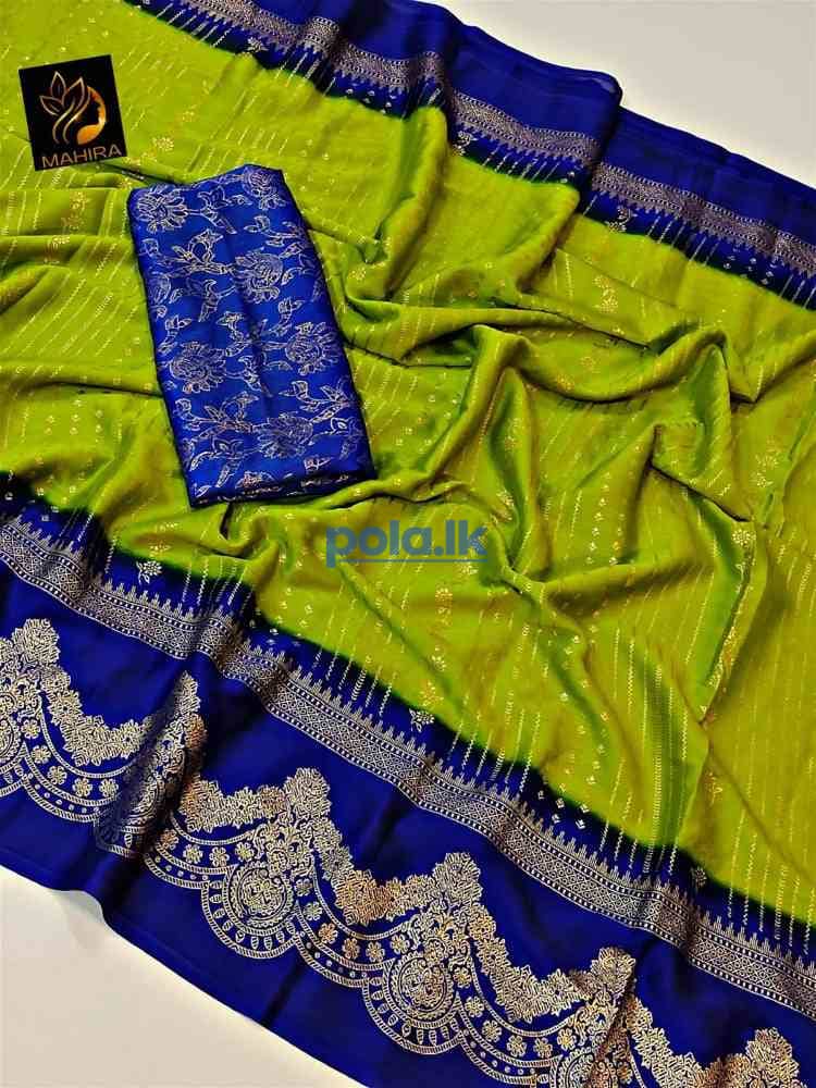 Chiffon georgette saree on pre order - photo 8