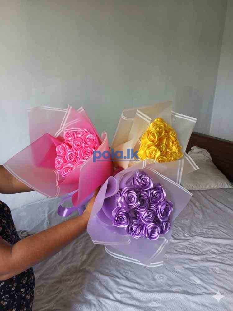 Ribbon flower bouquet - photo 1