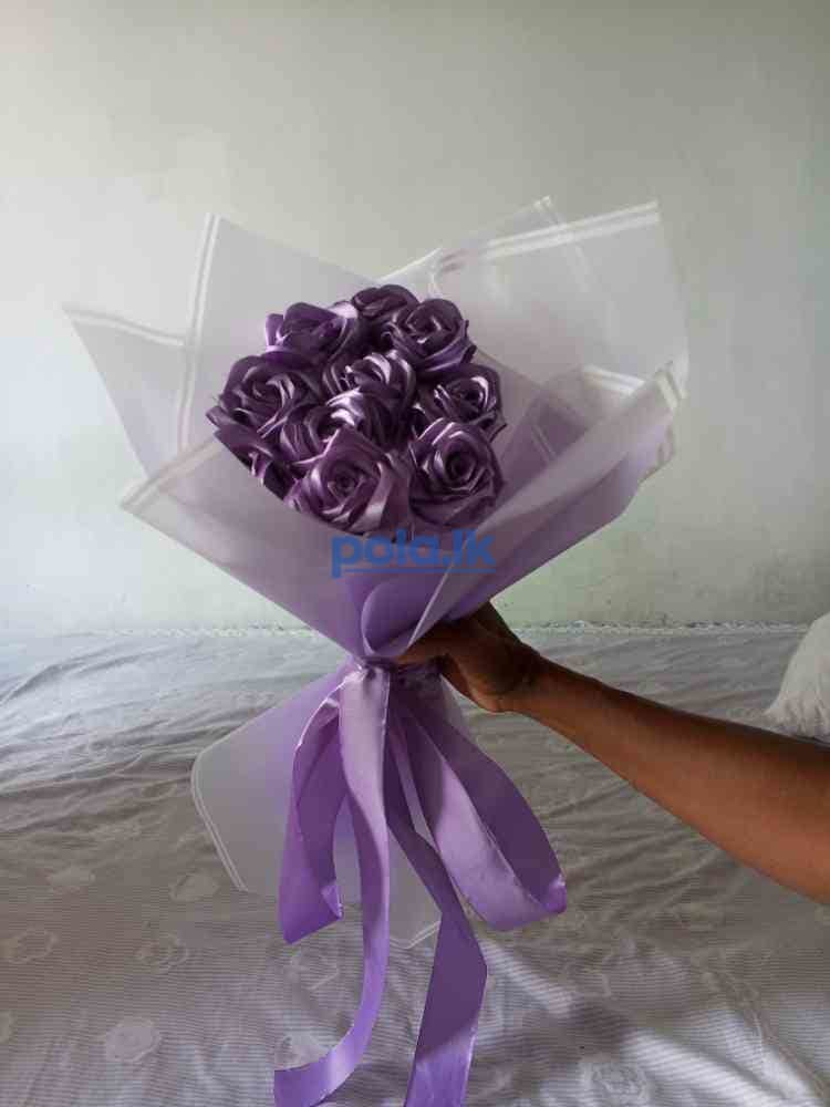 Ribbon flower bouquet - photo 4