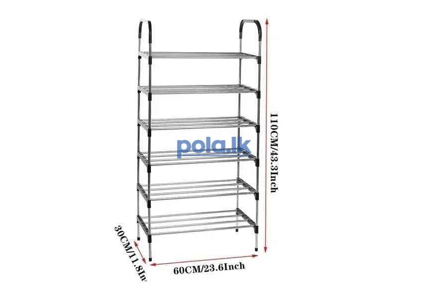 6 Layer stainless steel shoe rack - photo 3