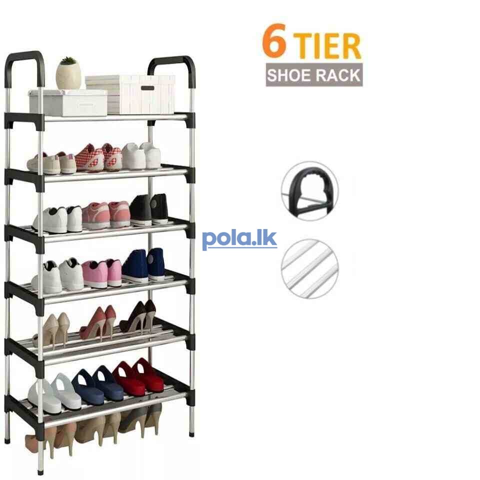 6 Layer stainless steel shoe rack - photo 2