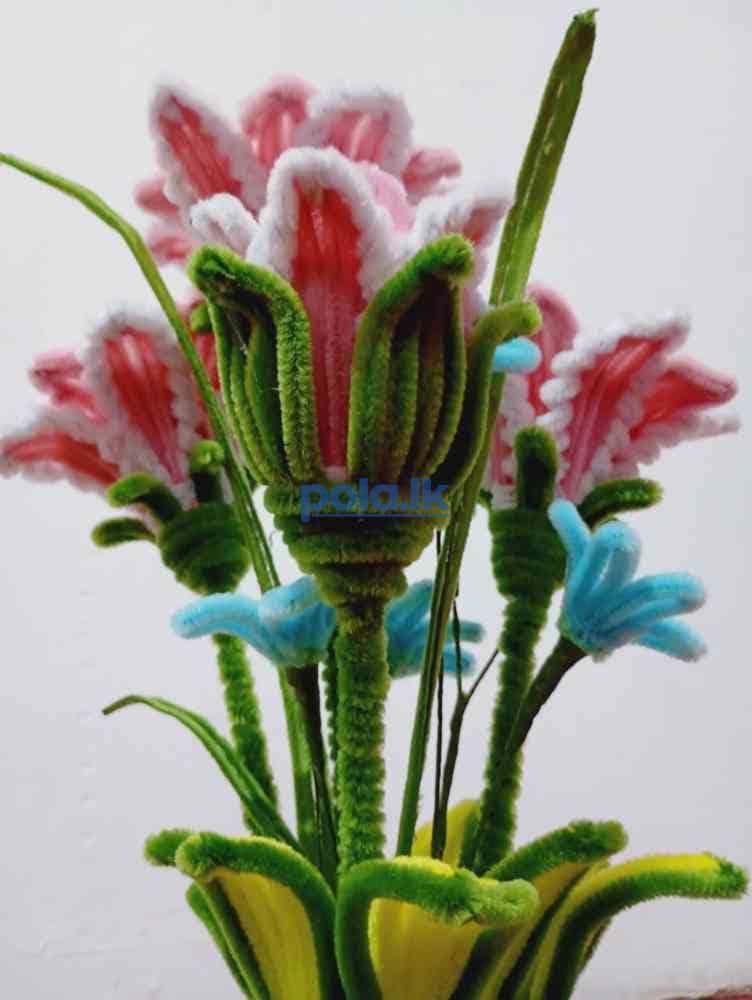 Pink & blue flower vase - photo 4