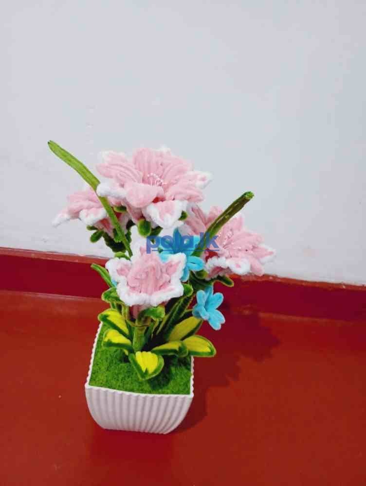 Pink & blue flower vase - photo 2